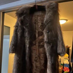 Brown fur coat - possible mink